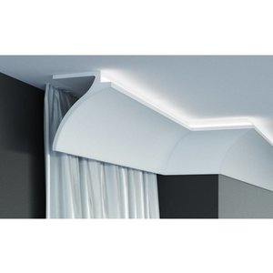 Grand Decor Gordijnprofiel Polyurethaan - LED sierlijst voor indirecte verlichting, KF802 (120 x 100 mm), lengte 2 m