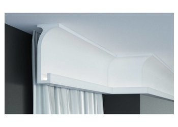 Grand Decor KF803 (150 x 60 mm), lengte 2 m, PU - Gordijnlijst LED lijst voor indirecte verlichting