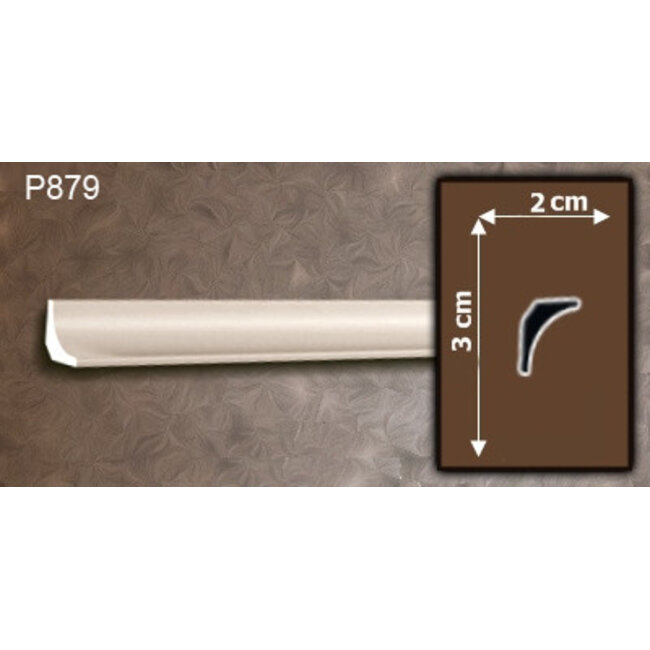 Grand Decor Kroonlijst P879 (30 x 20 mm), polyurethaan, lengte 2 m