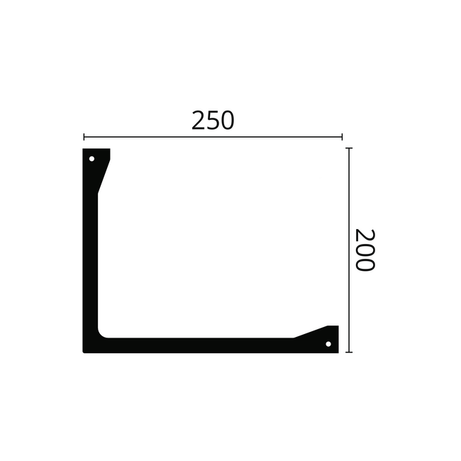NMC Arstyl L2, profiel voor directe verlichting  (200 x 250 mm), lengte 2 m
