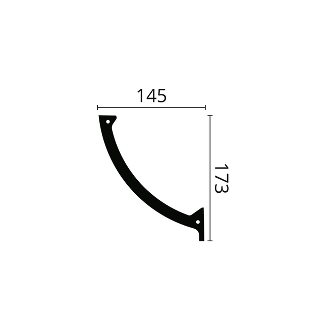 NMC Arstyl L3, profiel voor indirecte verlichting (175 x 145 mm), lengte 2 m