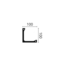 NMC Arstyl L4, profiel voor directe verlichting (100 x 100 mm), lengte 2 m