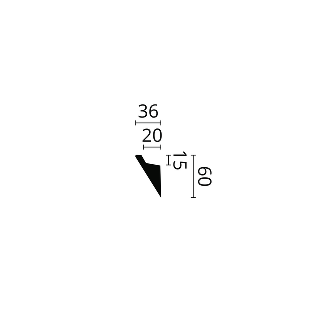 NMC Wallstyl  IL4 (60 x 37,5 mm), HDPS, lengte 2 m