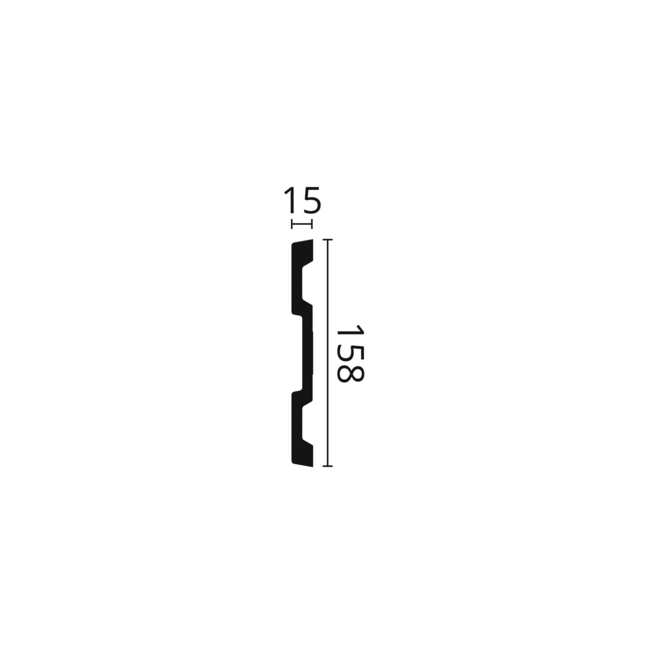 NMC Arstyl Z61 (157,5 x 15 mm), lengte 2 m