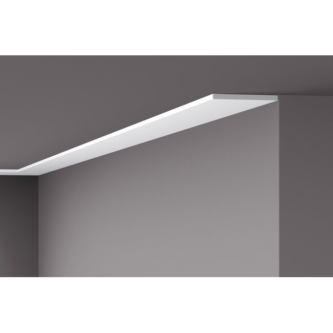 NMC Platte Plint Wallstyl / Floorstyl FL9 (100 x 8 mm), lengte 2 m (NMC Sierlijst Primo, WS18)