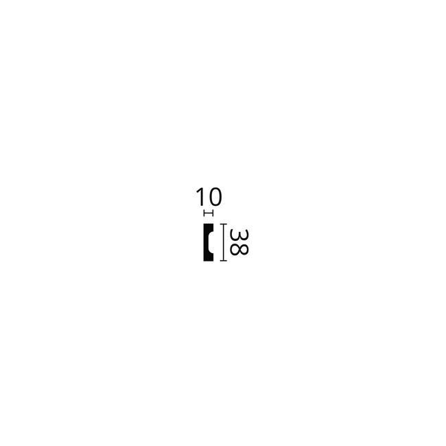 NMC Wallstyl WD5 (38 x 10 mm), lengte 2 m