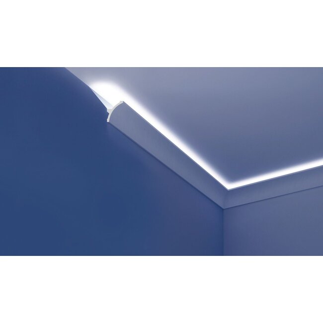 Grand Decor Polyurethaan - LED sierlijst voor indirecte verlichting, KF702 (80 x 60 mm), lengte 2 m