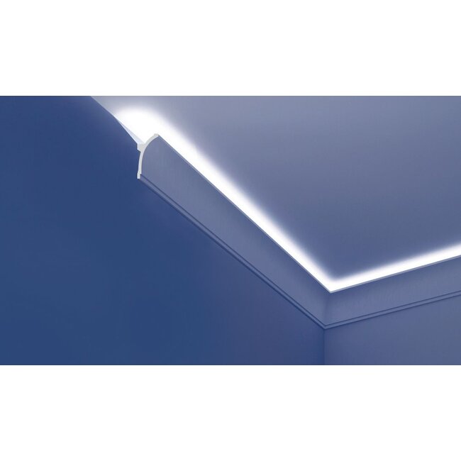 Grand Decor Polyurethaan - LED sierlijst voor indirecte verlichting, KF704 (100 x 50 mm), lengte 2 m