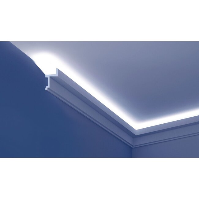 Grand Decor Polyurethaan - LED sierlijst voor indirecte verlichting, KF705 (111 x 60 mm), lengte 2 m