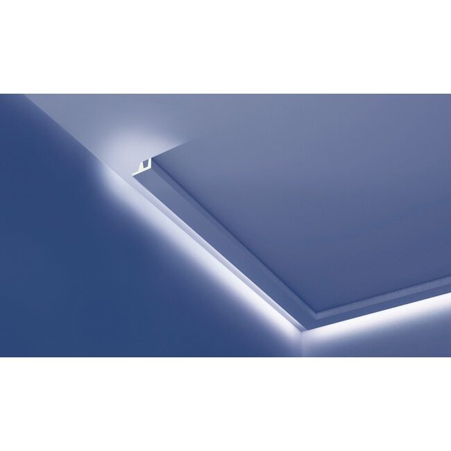 Grand Decor Polyurethaan - LED sierlijst voor indirecte verlichting, KF501 (62 x 25 mm), lengte 2 m