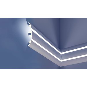 Grand Decor Polyurethaan - LED sierlijst voor indirecte verlichting, KF503 (100 x 45 mm), lengte 2 m