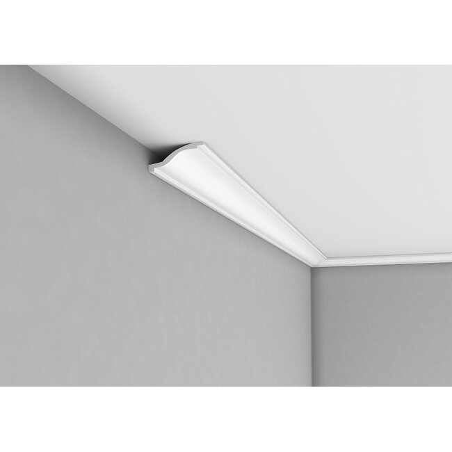 Grand Decor Plafondlijst P918 / K222  (130 x 60 mm), polyurethaan, lengte 2 m