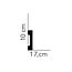 Lijst & Ornament Architraaf / Deurlijst /Plint MD009 (100 x 17 mm), lengte 2 m