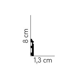 Lijst & Ornament Plint MD018 (80 x 13 mm), lengte 2 m