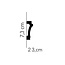 Lijst & Ornament Plint MD007 (73 x 23 mm), lengte 2 m