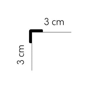 Lijst & Ornament Hoekprofiel kunststof MD237 (30 x 30 mm), lengte 2 m