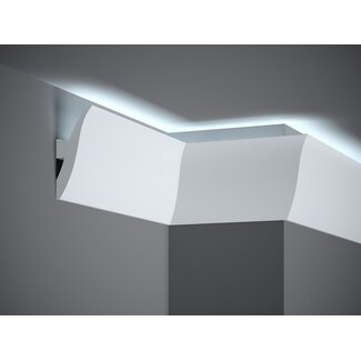 Lijst & Ornament Plint LED QL009 (120 x 47 mm), lengte 2 m