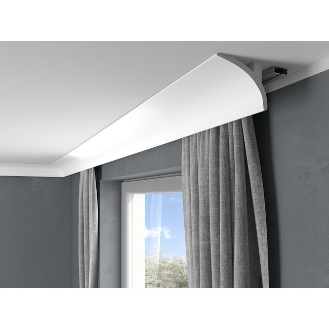 Lijst & Ornament Plint LED QL011 (91 x 130 mm), lengte 2 m