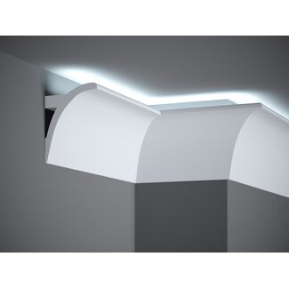 Lijst & Ornament Plint LED QL011 (91 x 130 mm), lengte 2 m