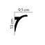 Lijst & Ornament Plint LED QL011 (91 x 130 mm), lengte 2 m