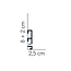 Lijst & Ornament Plint QL021 (20 x 25 mm), lengte 2 m