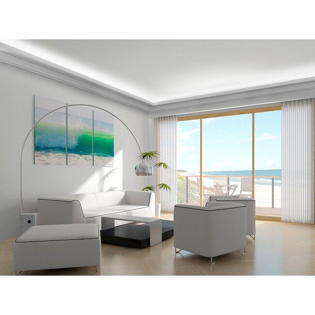 Grand Decor Polyurethaan - LED sierlijst voor indirecte verlichting, KF705 (111 x 60 mm), lengte 2 m