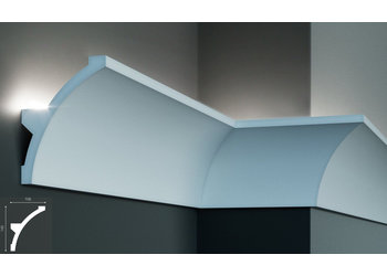 Grand Decor Polyurethaan - LED sierlijst voor indirecte verlichting, KF708 (140 x 106 mm), lengte 2 m