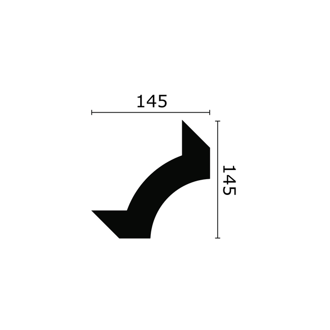NMC Z103 hoekbochten (145 x 145 mm), set (= 4 stuks)