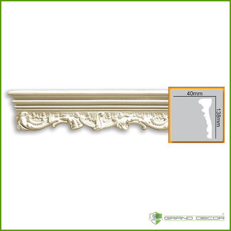 Grand Decor CR708 (138 x 40 mm), lengte 2 m, Polyurethaan stootvast
