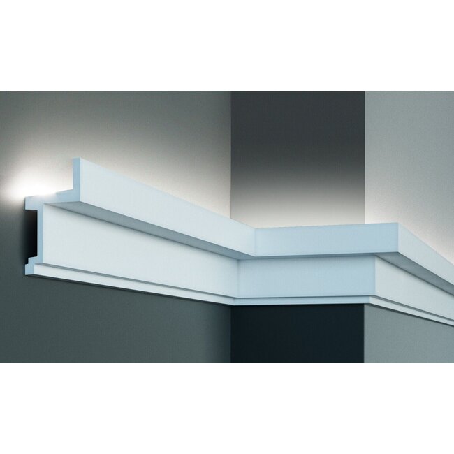 Grand Decor Polyurethaan - LED sierlijst voor indirecte verlichting, KF705 (111 x 60 mm), lengte 2 m