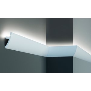 Grand Decor Polyurethaan - LED sierlijst voor indirecte verlichting, KF502 (75 x 36 mm), lengte 2 m