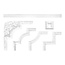 Grand Decor CR710E Ornamenten (100 x 100 mm), polyurethaan, set (4 stuks)