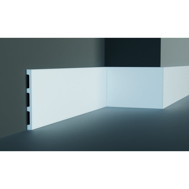 Grand Decor Platte plint CR958 / M227 (148 x 13 mm) polyurethaan, lengte 2 m