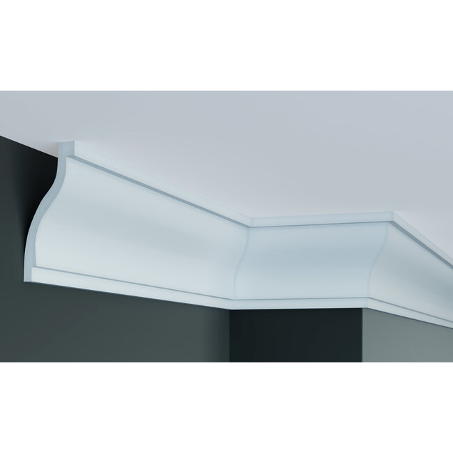 Grand Decor Plafondlijst P918 / K222  (130 x 60 mm), polyurethaan, lengte 2 m