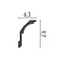 Grand Decor Kroonlijst P872 (97 x 63 mm), polyurethaan, lengte 2 m