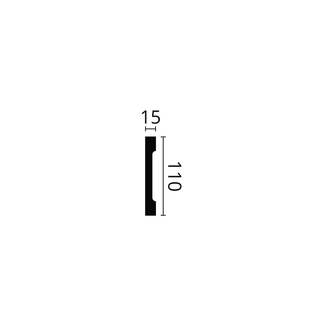 NMC Wallstyl FD2S (110 x 15 mm), lengte 2 m