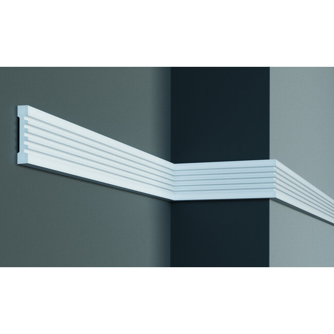 Grand Decor Platte plint CR779 (76 x 20 mm) polyurethaan, lengte 2 m