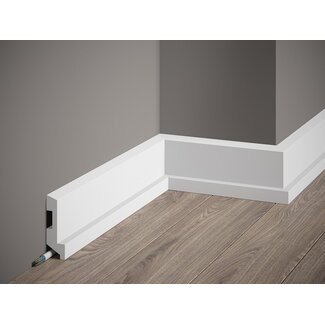 Lijst & Ornament Plint MD024 LED (80 x 27 mm), lengte 2 m