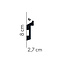 Lijst & Ornament Plint MD024 LED  (80 x 27 mm), lengte 2 m