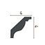 Grand Decor Kroonlijst P824 (40 x 40 mm), polyurethaan, lengte 2 m