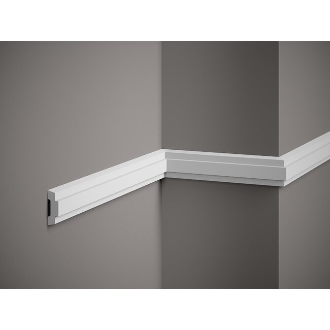 Lijst & Ornament Plint MD317 (45 x 15 mm), HDPS, lengte 2 m