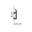 Lijst & Ornament Plint LED QL019 (80 x 25 mm), lengte 2 m