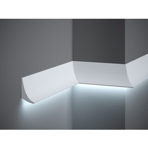 Lijst & Ornament Plint QL006 LED (70 x 42 mm), lengte 2 m