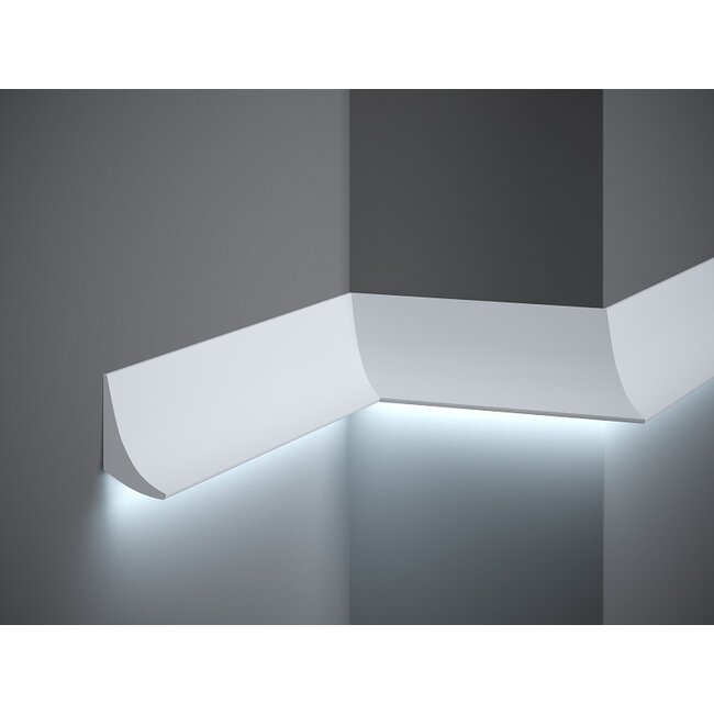 Lijst & Ornament Plint QL006 LED (70 x 42 mm), lengte 2 m