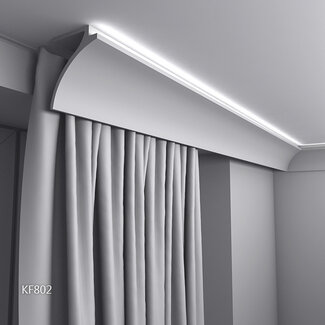 Grand Decor KF802 (120 x100 mm), lengte 2 m, PU - LED sierlijst voor indirecte verlichting