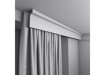 Grand Decor Gordijnlijst P891 — klassieke sierlijst en kroonlijst voor gordijnen