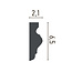 Grand Decor Kaderlijst CR934 (66 x 22 mm), polyurethaan, lengte 2 m