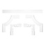 Grand Decor CR824A hoekbochten (145 x 145 mm), polyurethaan, set (4 hoeken)