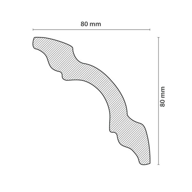 Homestar K80 (80 x 80 mm), lengte 2 m