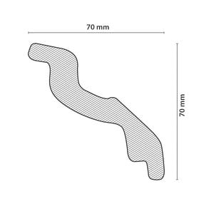 Homestar Sierlijsten M100 (70 x 70 mm), plafondlijst lengte 2 m